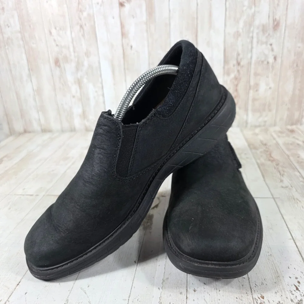 Merrell World Legend 2 Moc Mens Black Leather Slip On Shoes J94005 Size 10.5